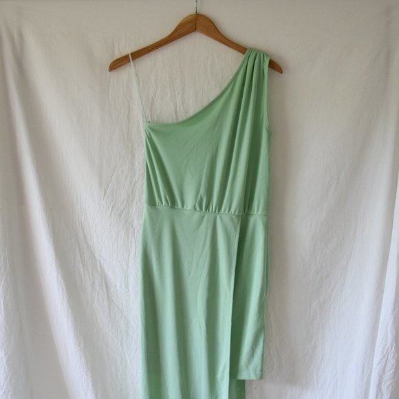ASOS Mint Green Asymmetrical One Shoulder Dress - Picture 3 of 8